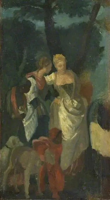 Kopie naar « De ontdekking van Mozes » van Veronese - Edgar Degas