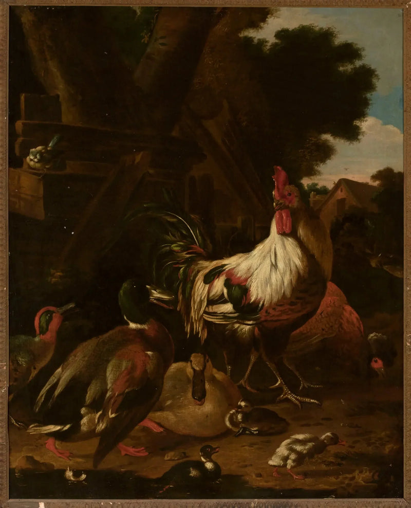 Haan en eenden - Melchior de Hondecoeter