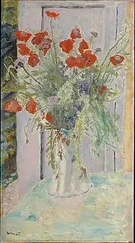 Klaprozen in een vaas - Pierre Bonnard