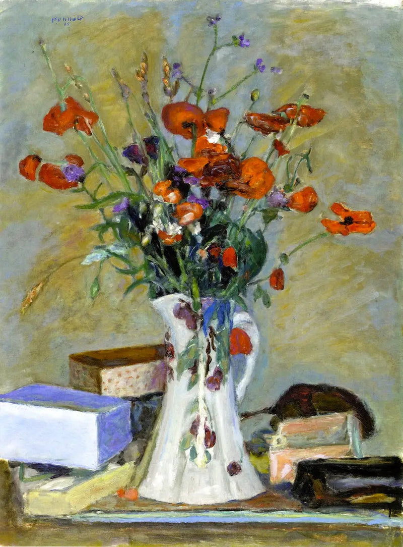 Klaprozen en grassen - Pierre Bonnard