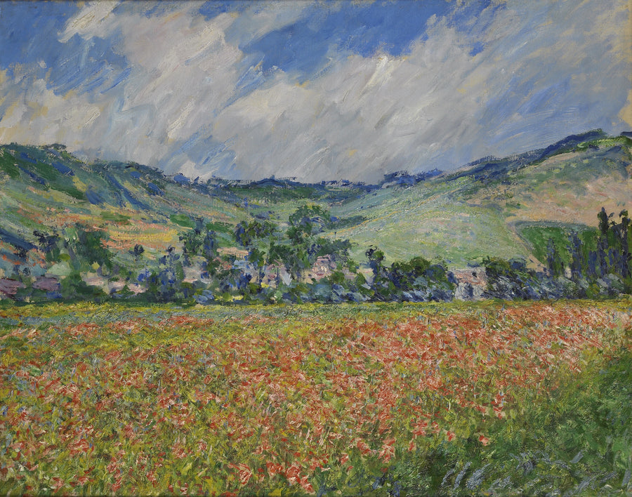 klaprozenveld. Omgeving van Giverny - Claude Monet
