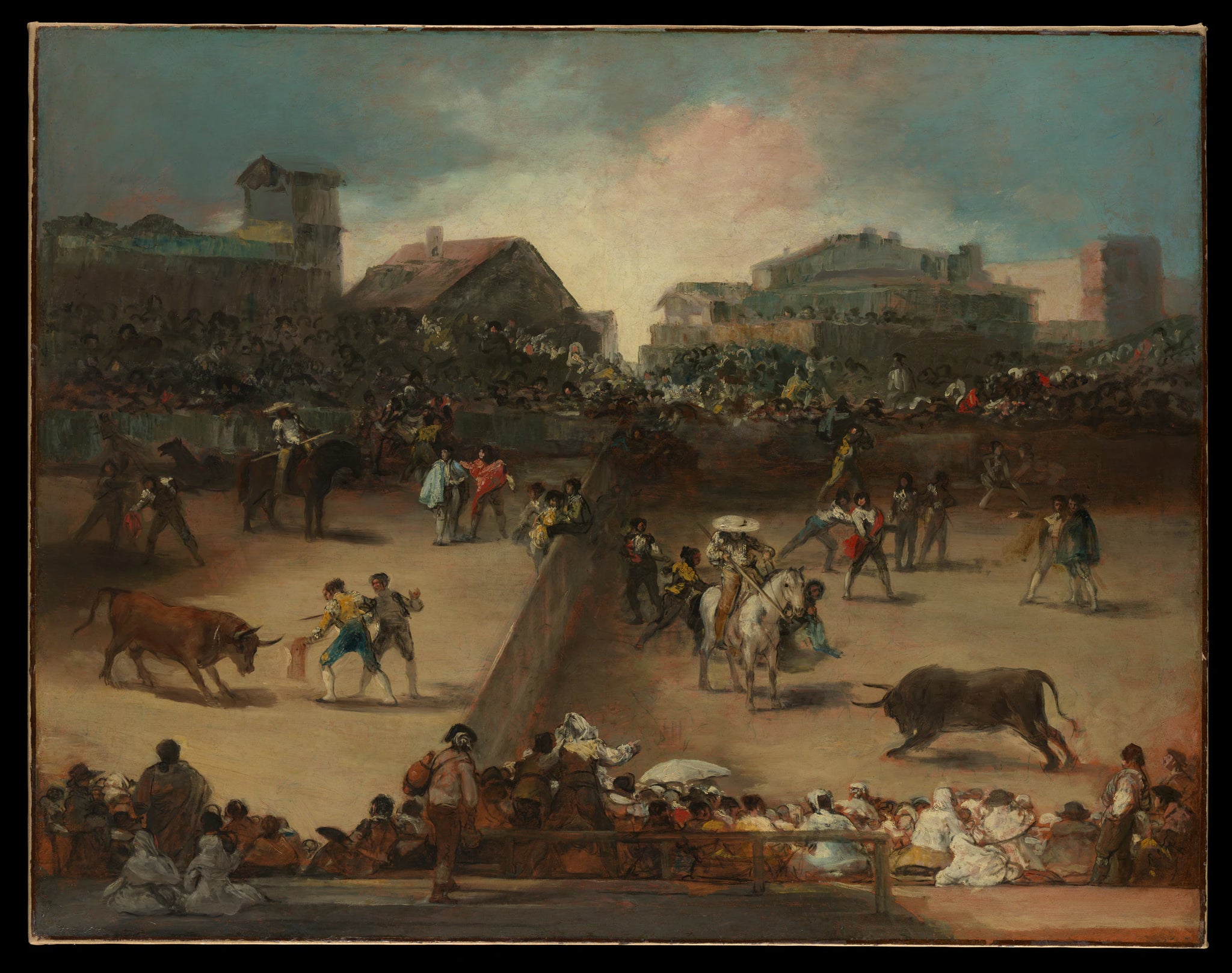 Corrida dans une arène divisée - Goya (Francisco de Goya y Lucientes)