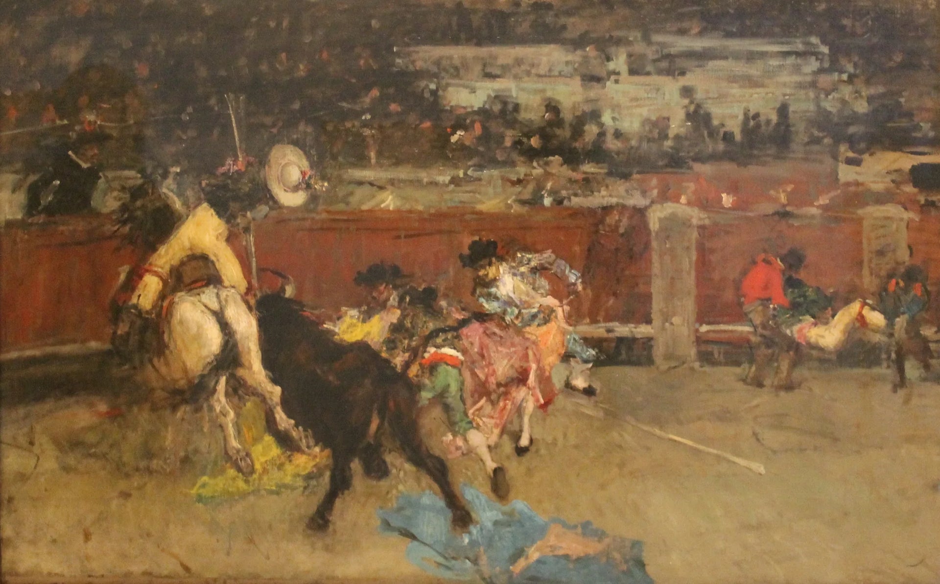 Corrida. Picador blessé - Mariano Fortuny Marsal image 1 reproduction artisanale de tableau