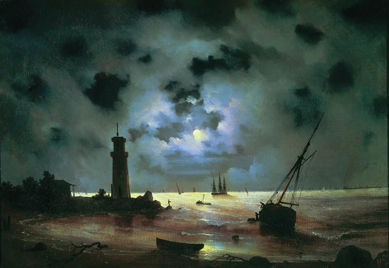 Nachtelijke kustlijn. Dicht bij de vuurtoren - Ivan Aiëvazovski

Source:
Côte de nuit. Près du phare - Ivan Aïvazovski