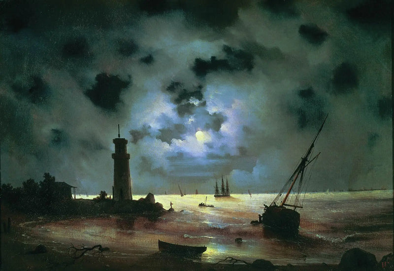 Nachtelijke kustlijn. Dicht bij de vuurtoren - Ivan Aiëvazovski

Source:
Côte de nuit. Près du phare - Ivan Aïvazovski