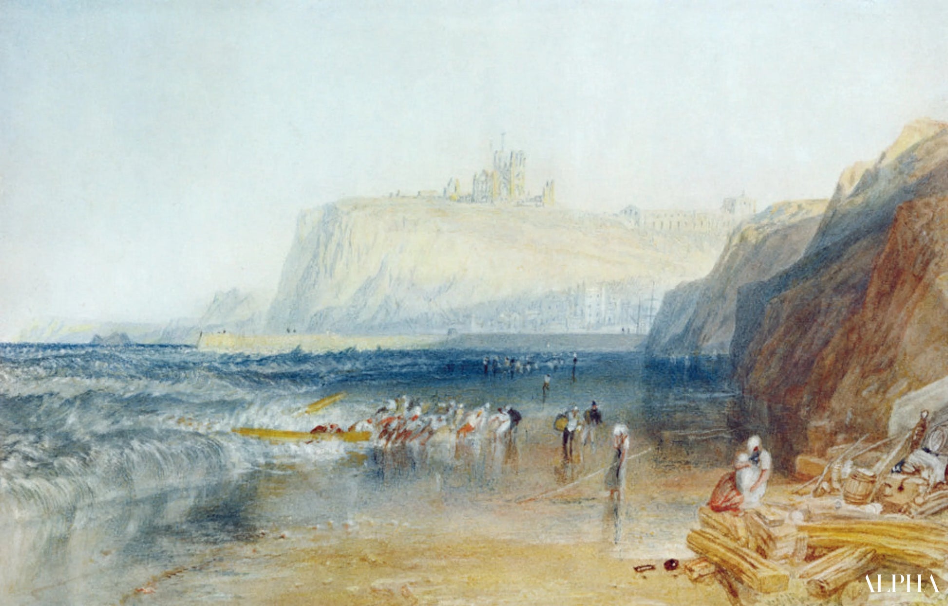 Côte de Whitby - William Turner - Reproducties van schilderijen en hoogwaardige schilderijen