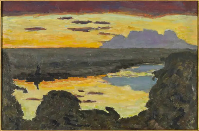 Avond, oever van de rivier - Pierre Bonnard