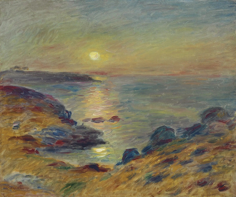 Zonsondergang in Douarnenez - Pierre-Auguste Renoir