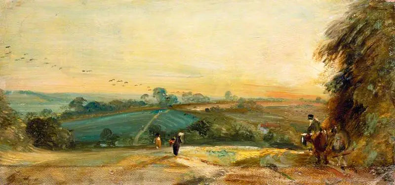 Herfstzonsondergang - John Constable