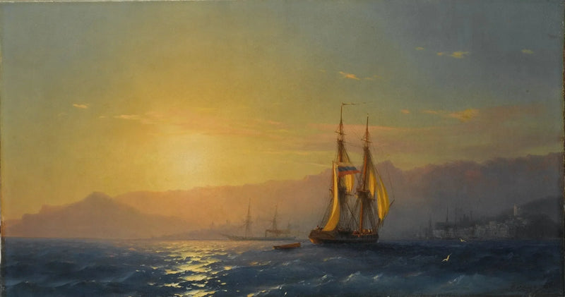 Zonsondergang op zee - Ivan Aïvazovski

Source:
Coucher de soleil en mer - Ivan Aïvazovski