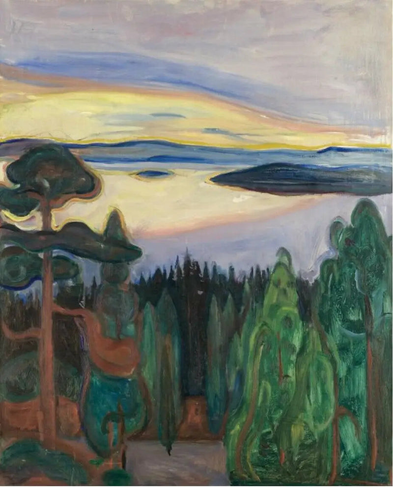 Zonsondergang, Nordstrand - Edvard Munch