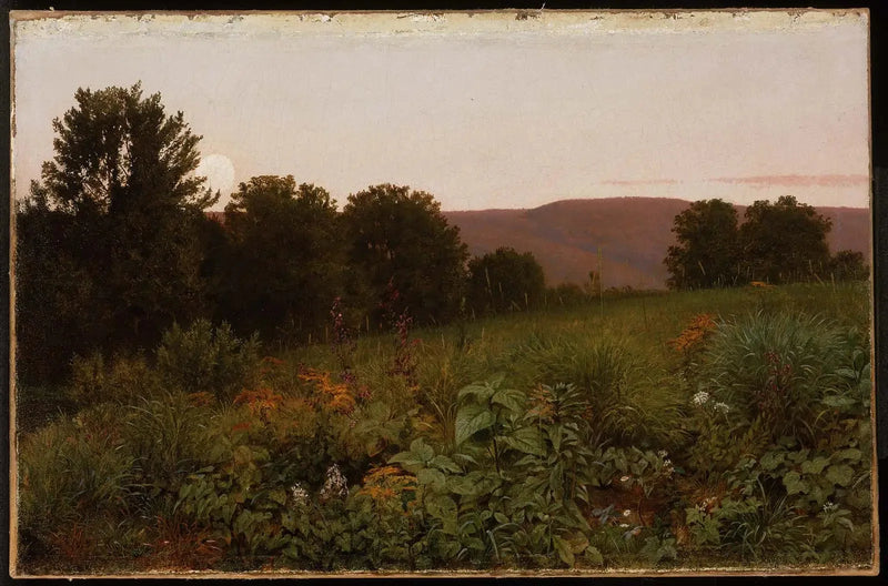 Zonsondergang op de weide - William Trost Richards