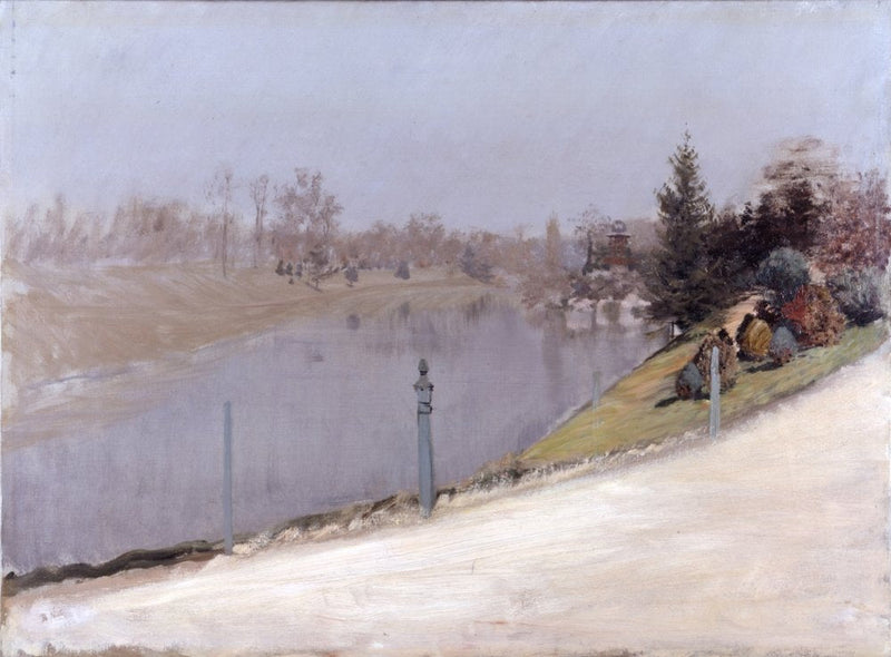 Zonsondergang over de Seine - Giuseppe De Nittis