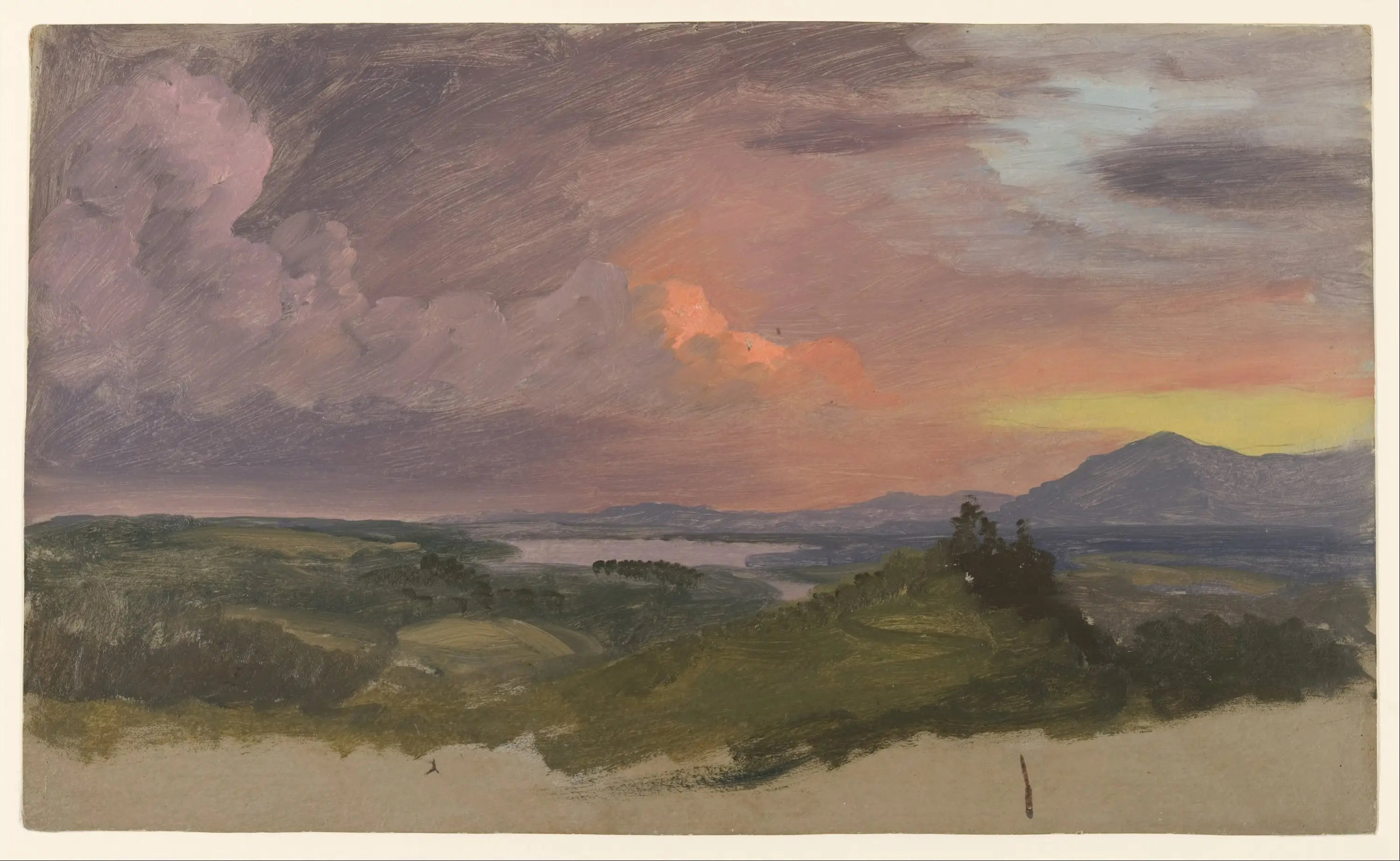 Coucher de soleil sur la vallée de l’Hudson - Frederic Edwin Church - Alpha Reproduction
