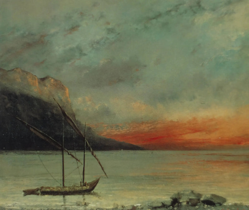 Zonsondergang boven het Léman - Gustave Courbet