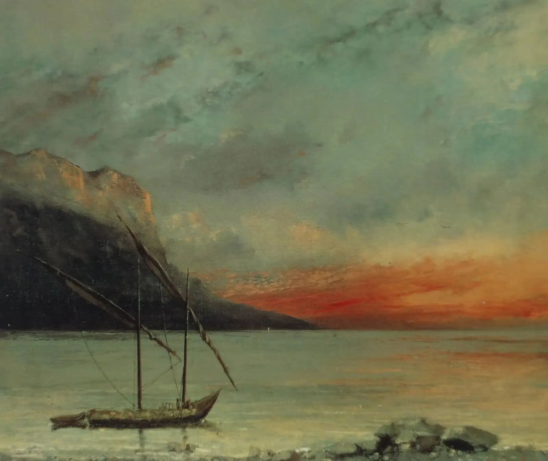 Zonsondergang boven het Léman - Gustave Courbet