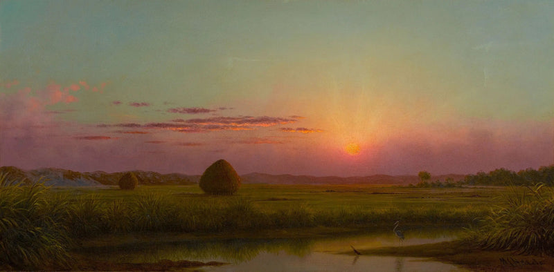 Zonsondergang boven de moeras - Martin Johnson Heade

Source:
Coucher de soleil sur le marais - Martin Johnson Heade