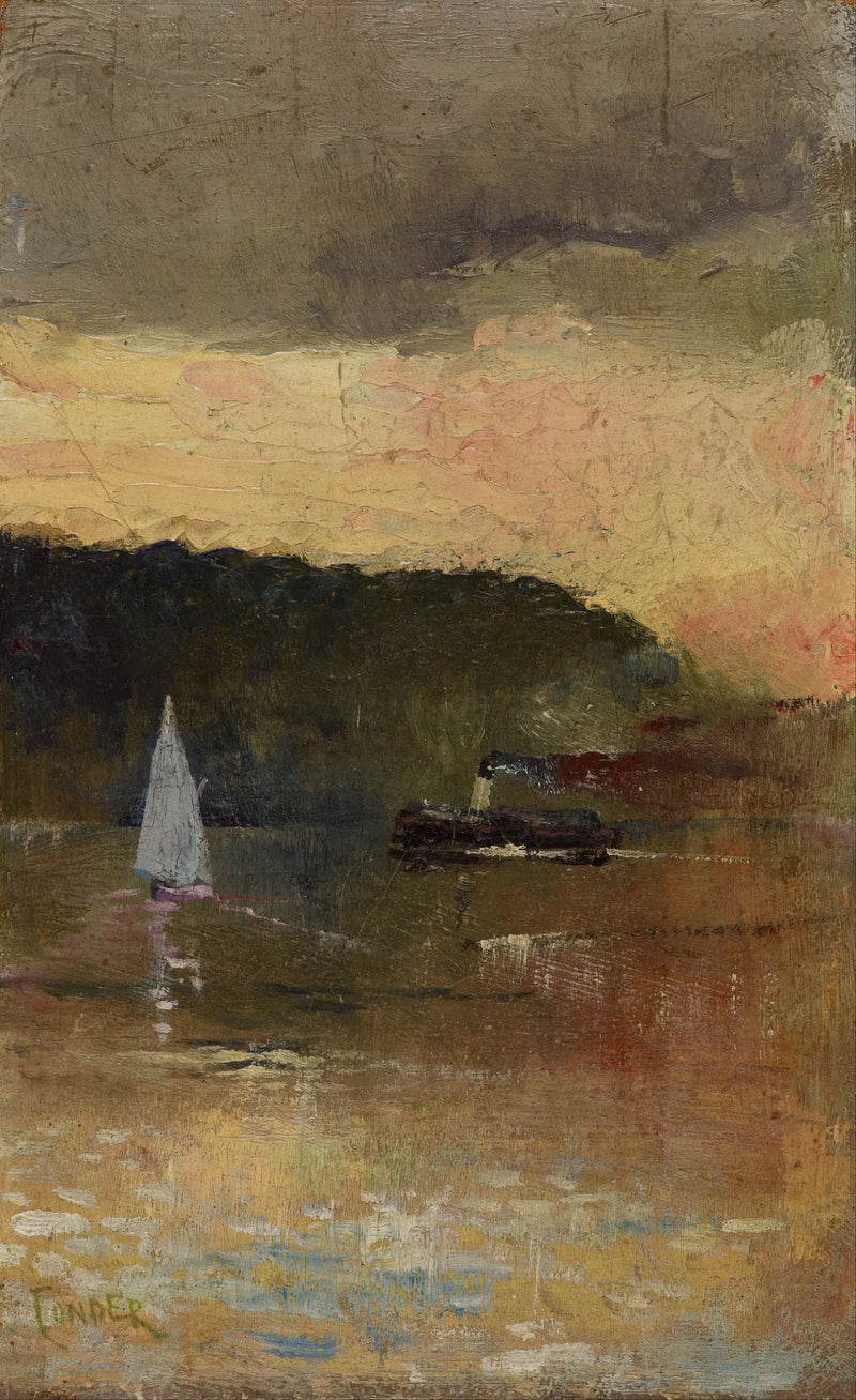 Zonsondergang aan de haven van Sydney - Charles Conder