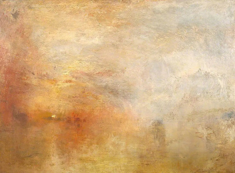 Zonsondergang boven een meer - J. M. W. Turner