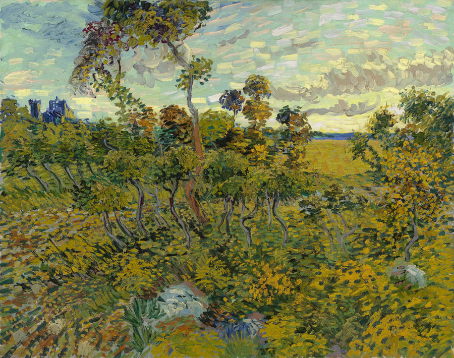 zonsondergang bij Montmajour - Vincent van Gogh