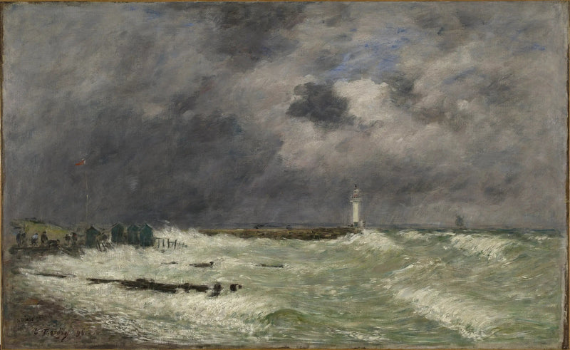 Windvlaag voor Frascati, Le Havre - Eugène Boudin