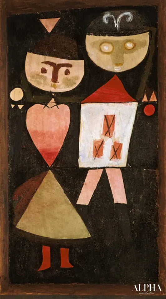 Couple costumé - Paul Klee - Reproductions de tableaux et peintures haut de gamme