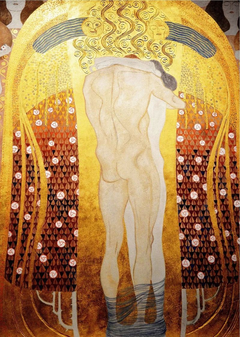 Omarmd paar (Fries Beethoven) - Gustav Klimt