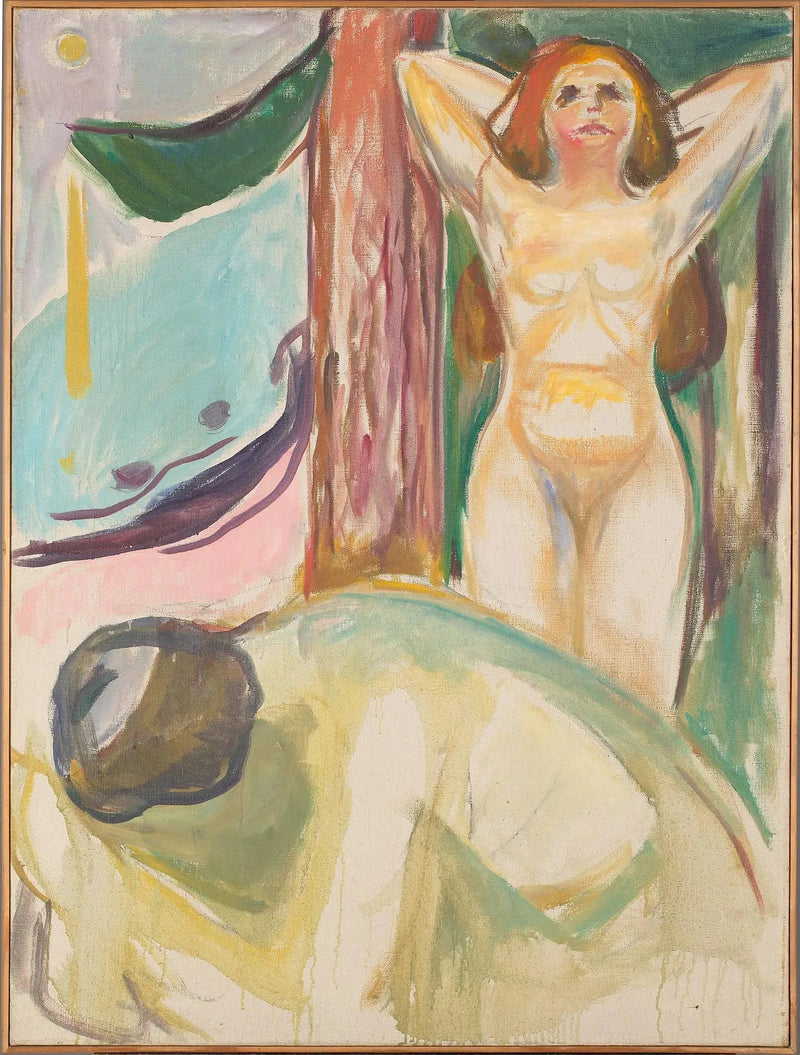 Naakt stel op het strand - Edvard Munch