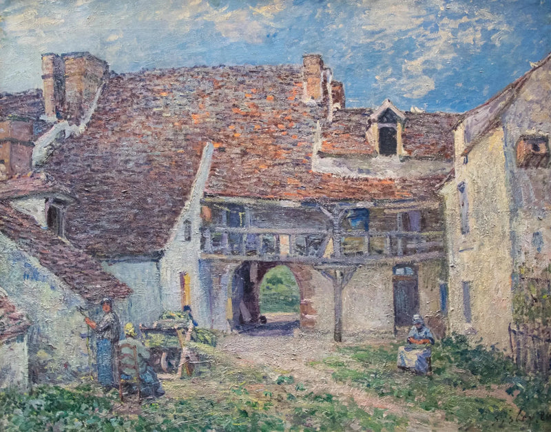 Boerderijhof in Saint-Mammès - Alfred Sisley