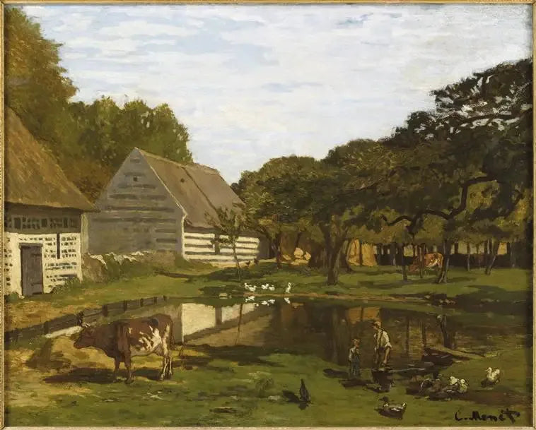 Boerenerf in Normandië - Claude Monet