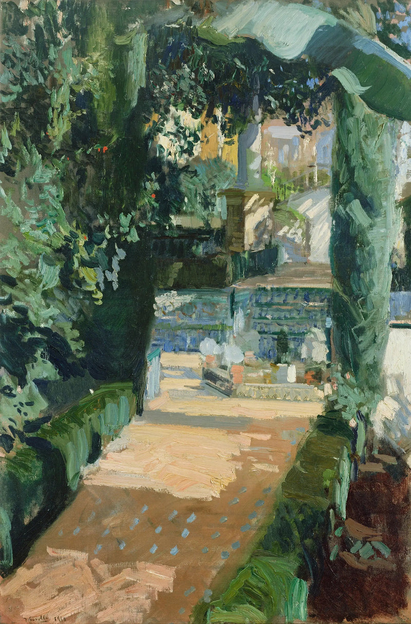 Binnenplaats van Dansen, Alcázar, Sevilla - Joaquín Sorolla