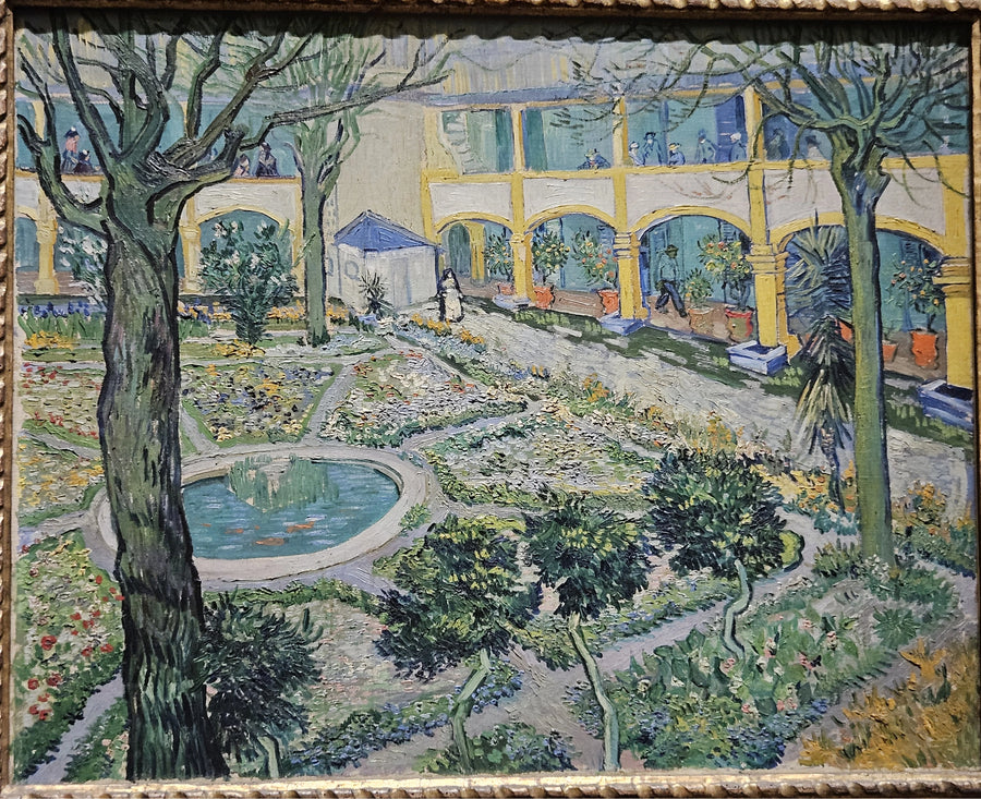 De binnenplaats van het ziekenhuis in Arles - Vincent van Gogh