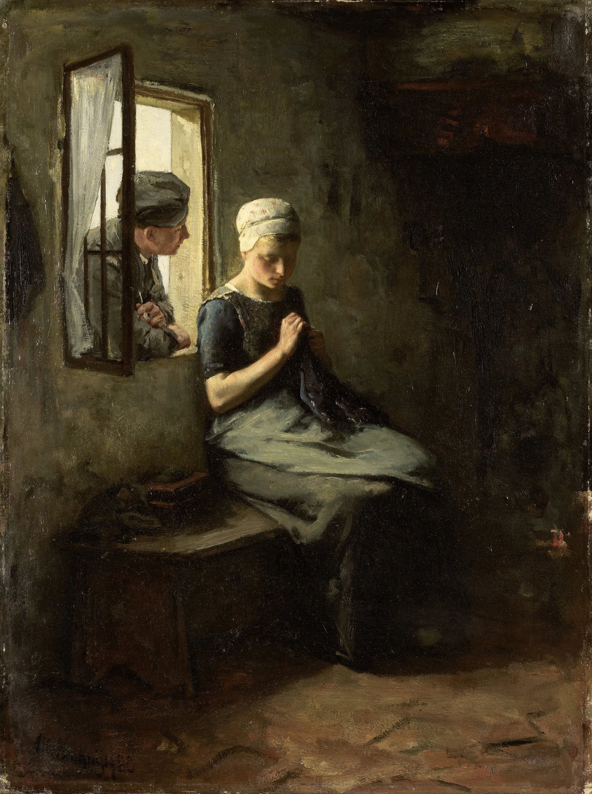 « La cour des pêcheurs » - Albert Neuhuys