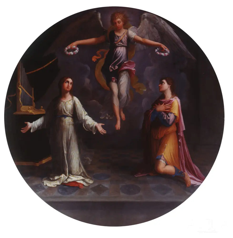 Couronnement des saints Cécile et Valérien - Guido Reni Reproductions de tableaux à la peinture à l’huile