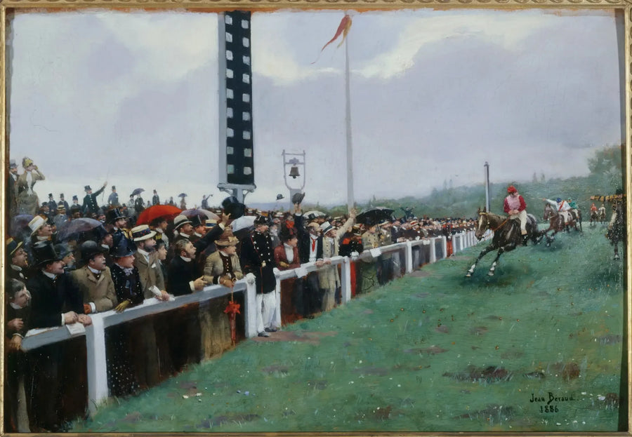 Cursus in Longchamp ; de aankomst bij de streep - Jean Béroud

Source:
Cours à Longchamp ; l'arrivée au poteau - Jean Béraud
