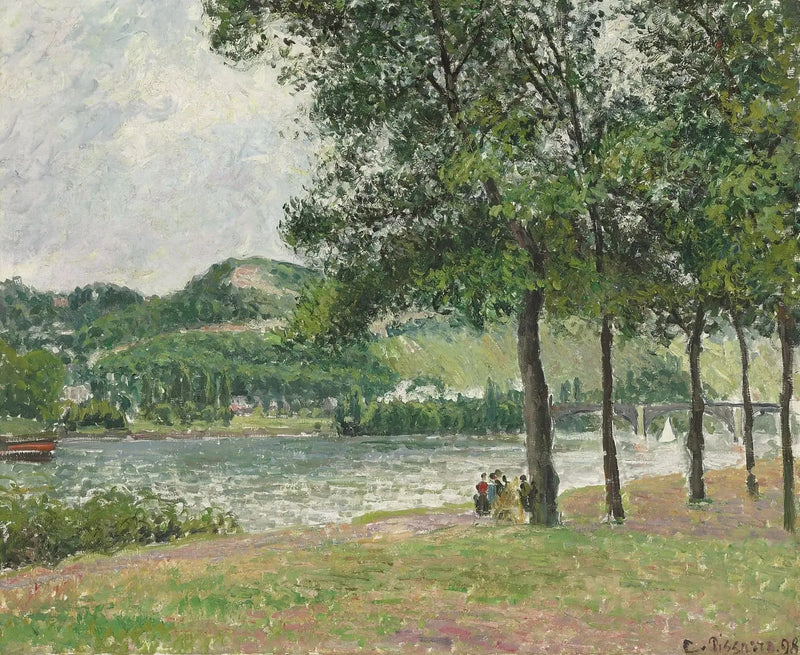 Cours-la-Reine in Rouen, bewolkte lucht - Camille Pissarro