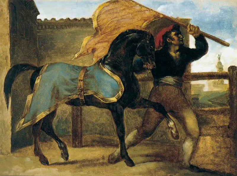 Paardenrace - Théodore Géricault
