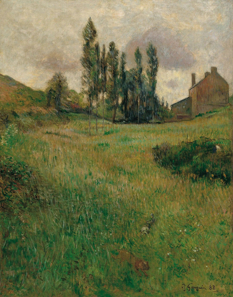 Hondenrennen in de prairie - Paul Gauguin
