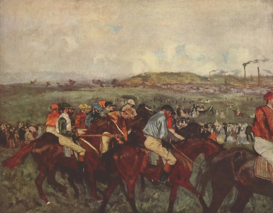 Herenrace. Voor de start - Edgar Degas