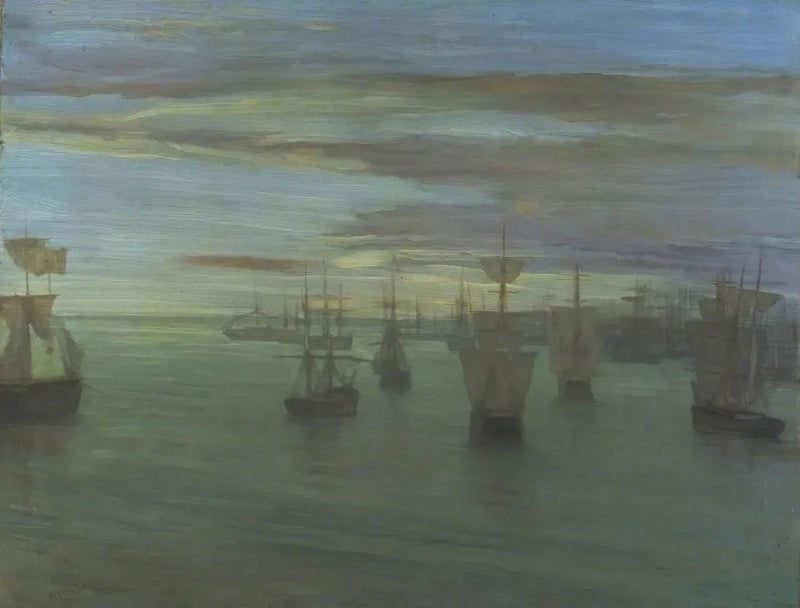 Schemering in huidkleur en groen: Valparaiso - James Abbott McNeill Whistler