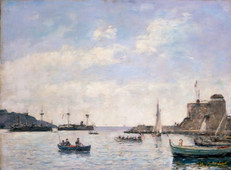 Kruisers in Villefranche - Eugène Boudin