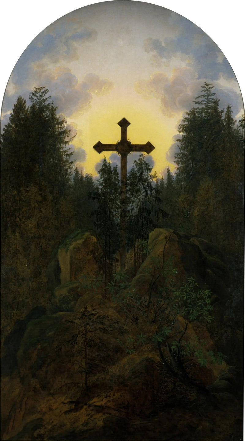 Kruis in de bergen - Caspar David Friedrich
