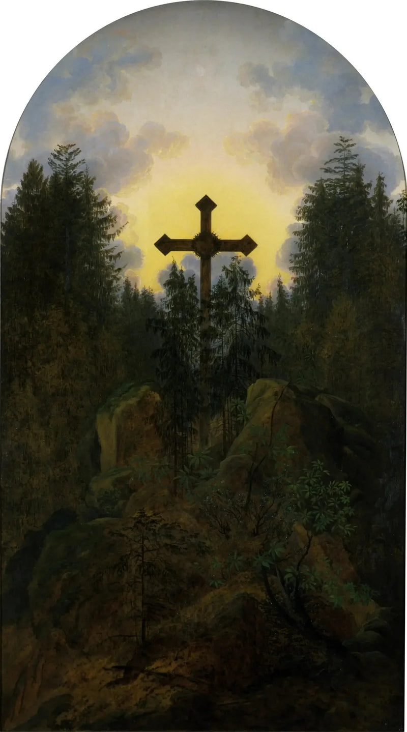 Kruis in de bergen - Caspar David Friedrich