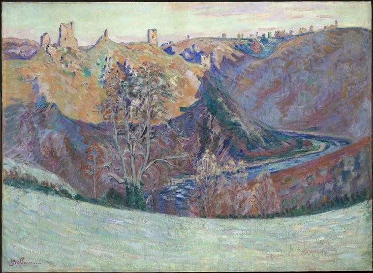 Crozant, de ruïnes aan de kant van de Creuse, 's ochtends - Armand Guillaumin