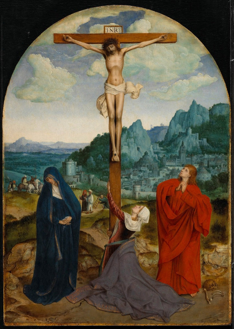 Kruisiging, met de Maagd en Sint Jan - Quentin Metsys