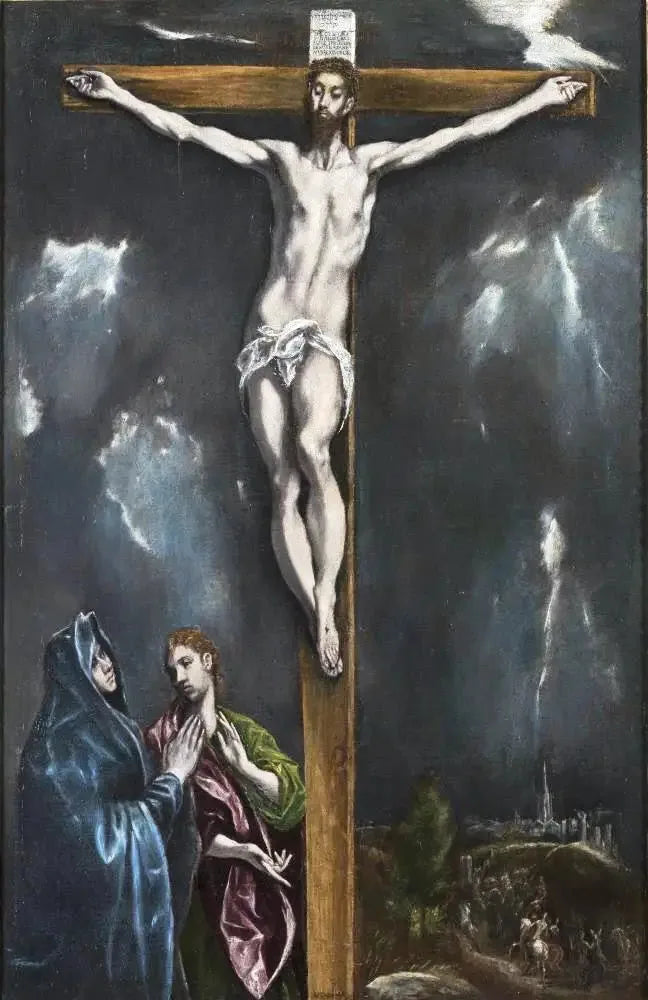 Kruisiging met de Maagd Maria en Sint Johannes de Evangelist - El Greco