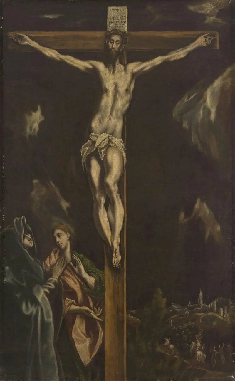 Kruisiging met de Maagd Maria en Sint Johannes de Evangelist - El Greco