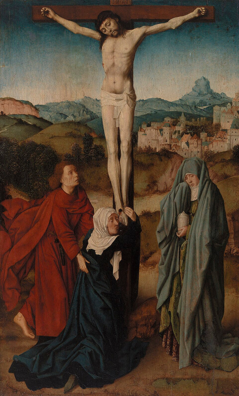 Kruisiging met de Maagd, Sint Jan en Maria Magdalena - Gérard David