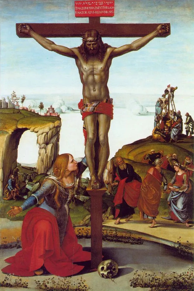 Kruisiging met Maria Magdalena - Luca Signorelli