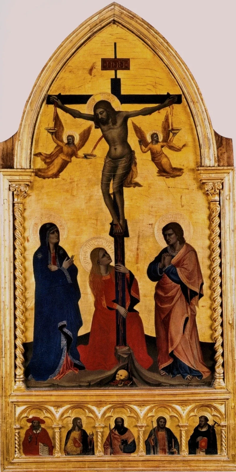 Kruisiging met heiligen - Nardo di Cione